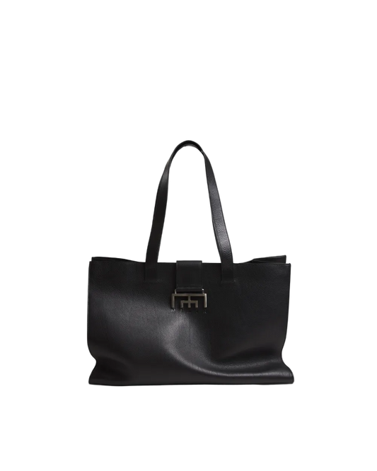 MIMIR ARC Leather Tote BAG Black/Affenpinscher