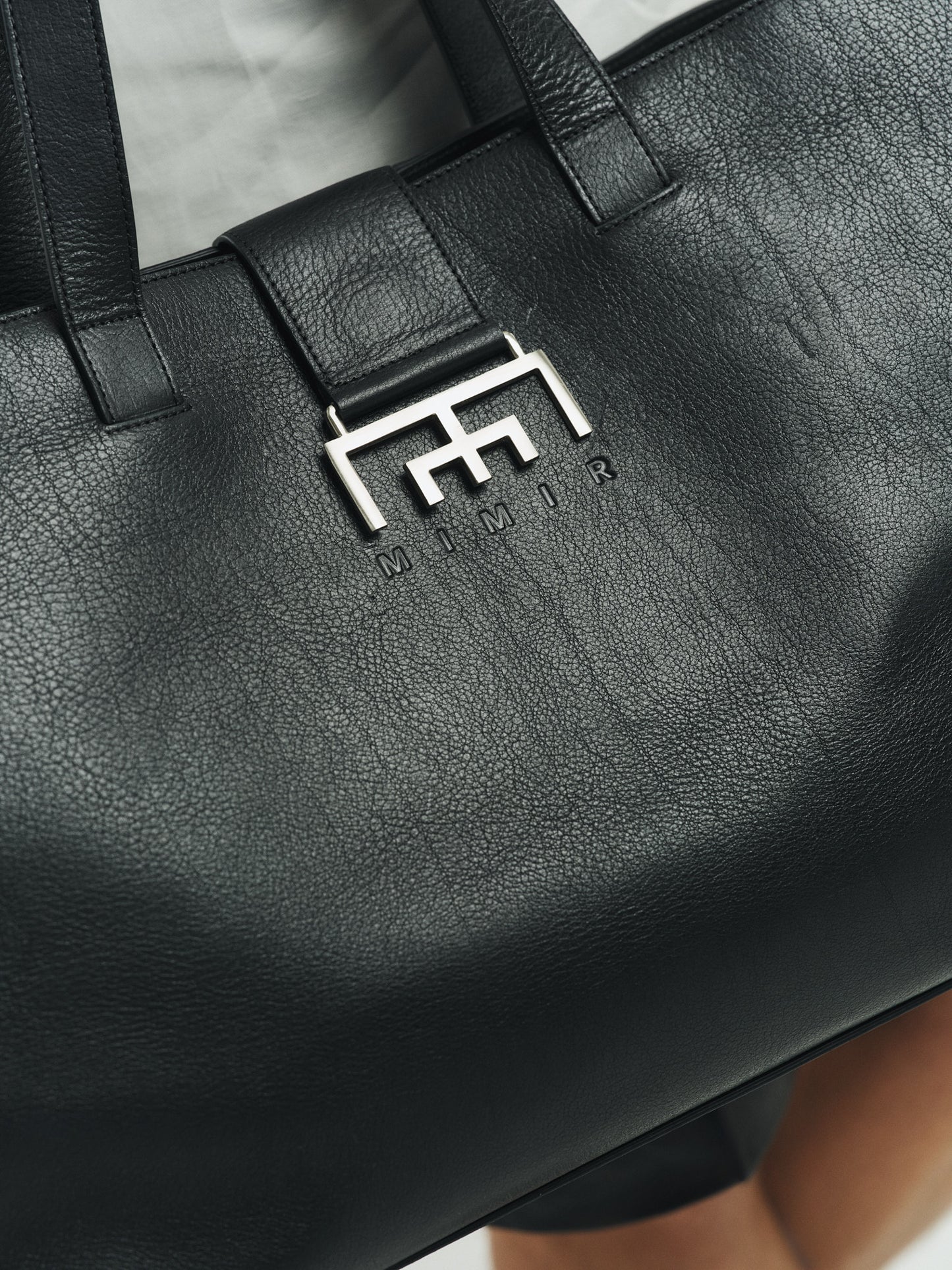 MIMIR ARC Leather Tote BAG Black