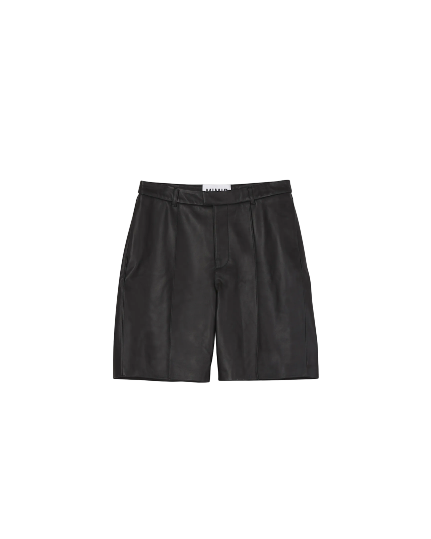 MIMIR ASKR Leather Shorts SHORTS Black/Affenpinscher