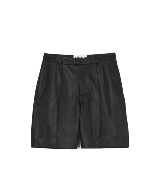 MIMIR ASKR Leather Shorts SHORTS Black/Affenpinscher