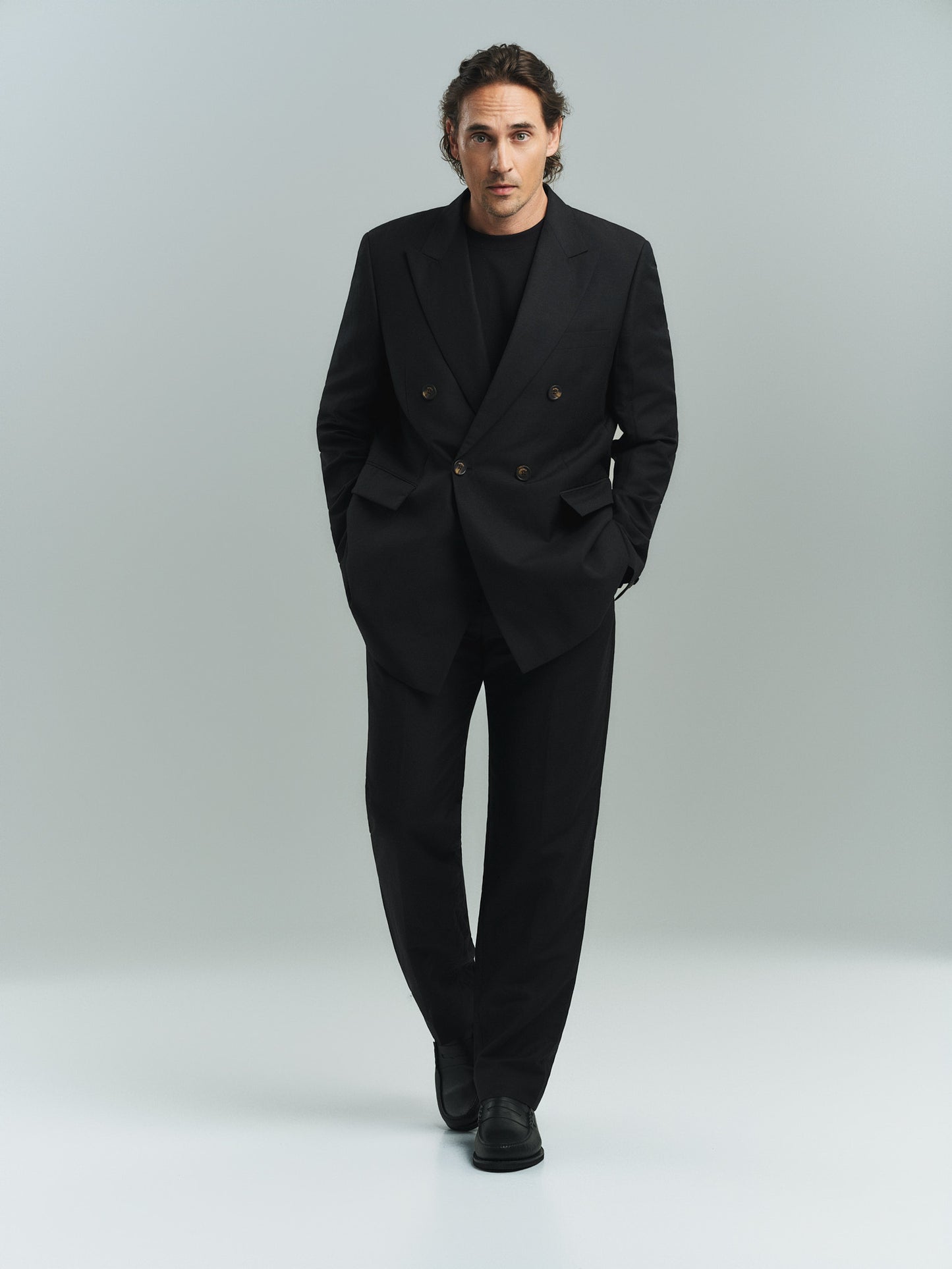 MIMIR FORM Suit Trousers TROUSERS Black/Affenpinscher