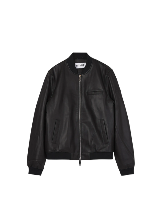 MIMIR HAVEN Leather Bomber OUTERWEAR Black/Affenpinscher