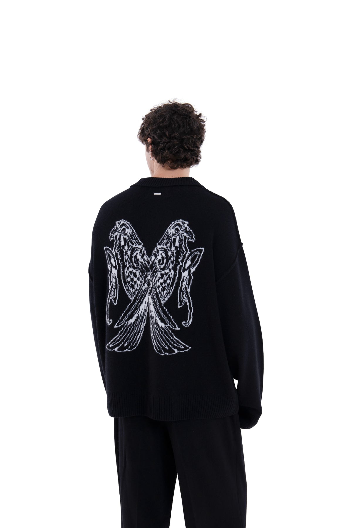 MIMIR MUNINN KNIT POLO Black