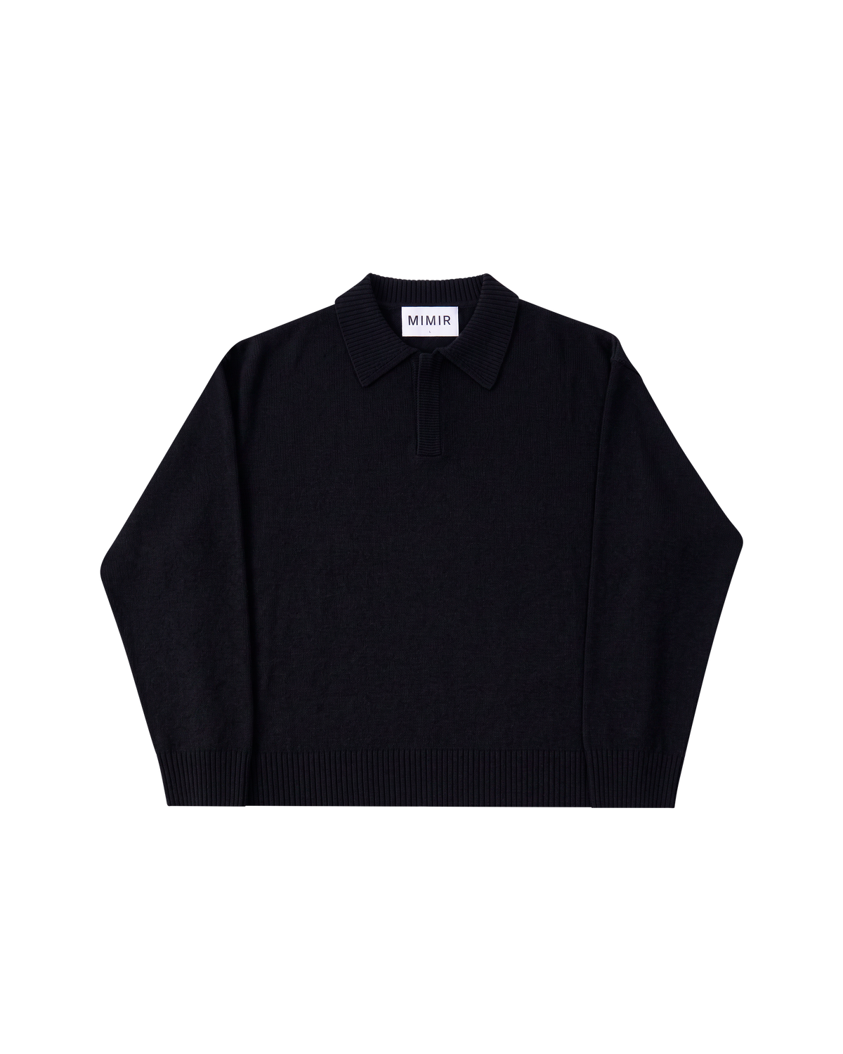 MIMIR MUNINN KNIT POLO Black