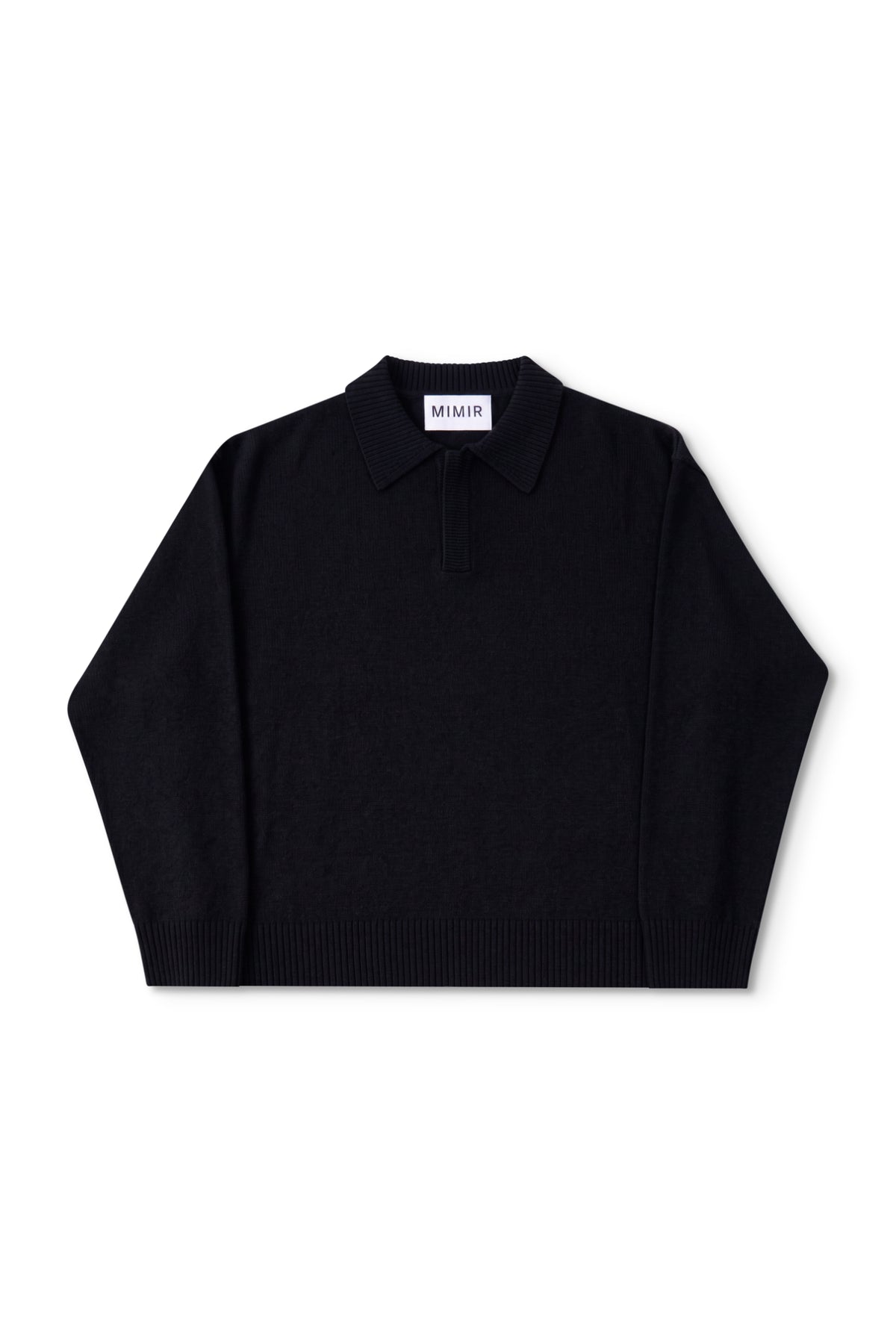 MIMIR MUNINN KNIT POLO Black