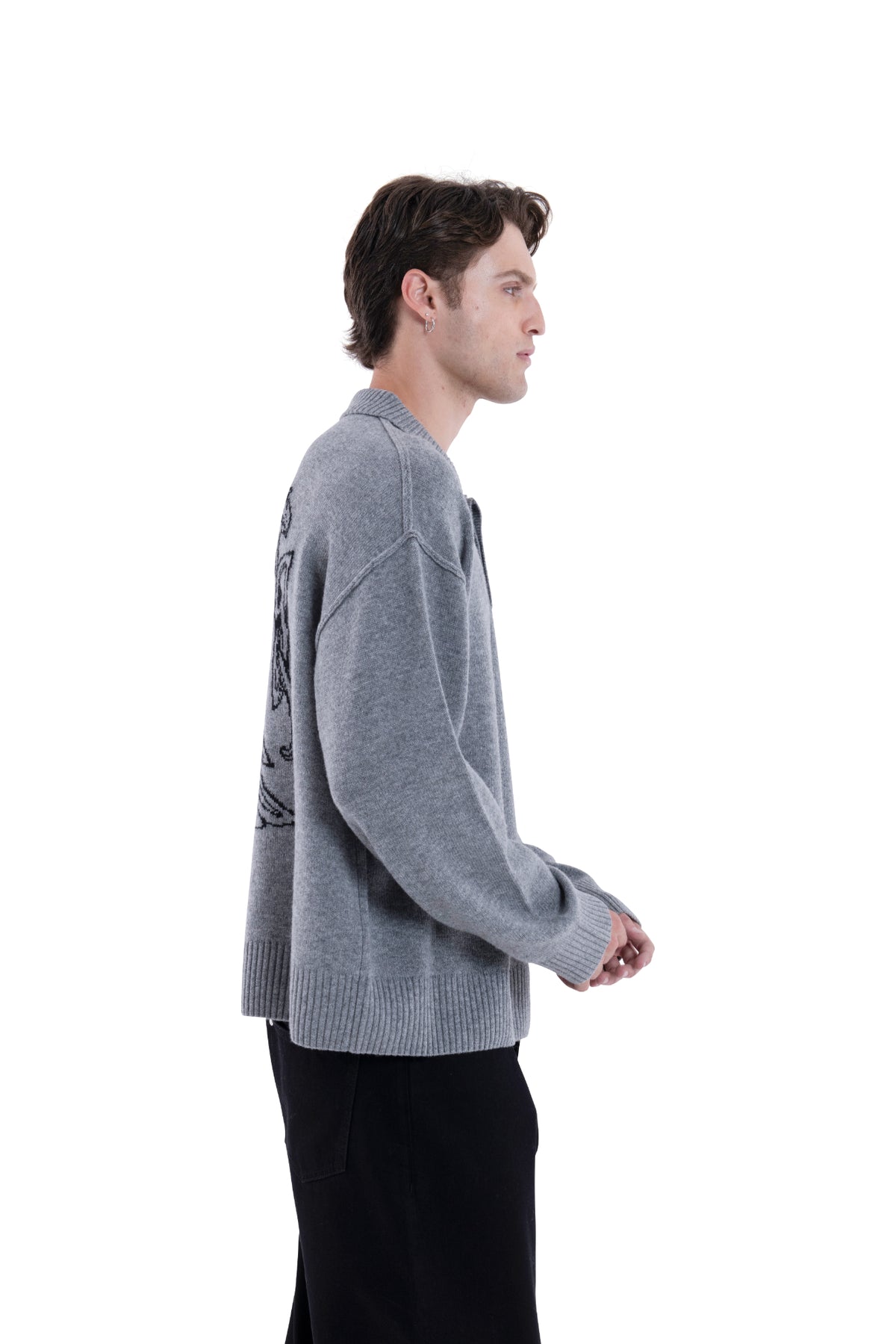MIMIR MUNINN KNIT POLO Grey