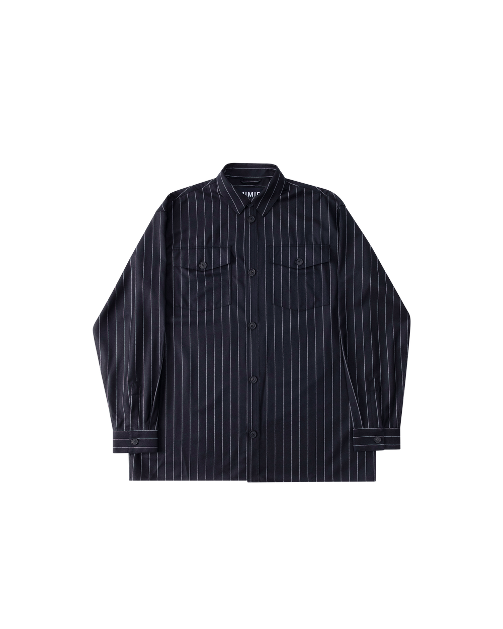 MIMIR REGLA PINSTRIPE SHIRT Black/Chalk Stripe