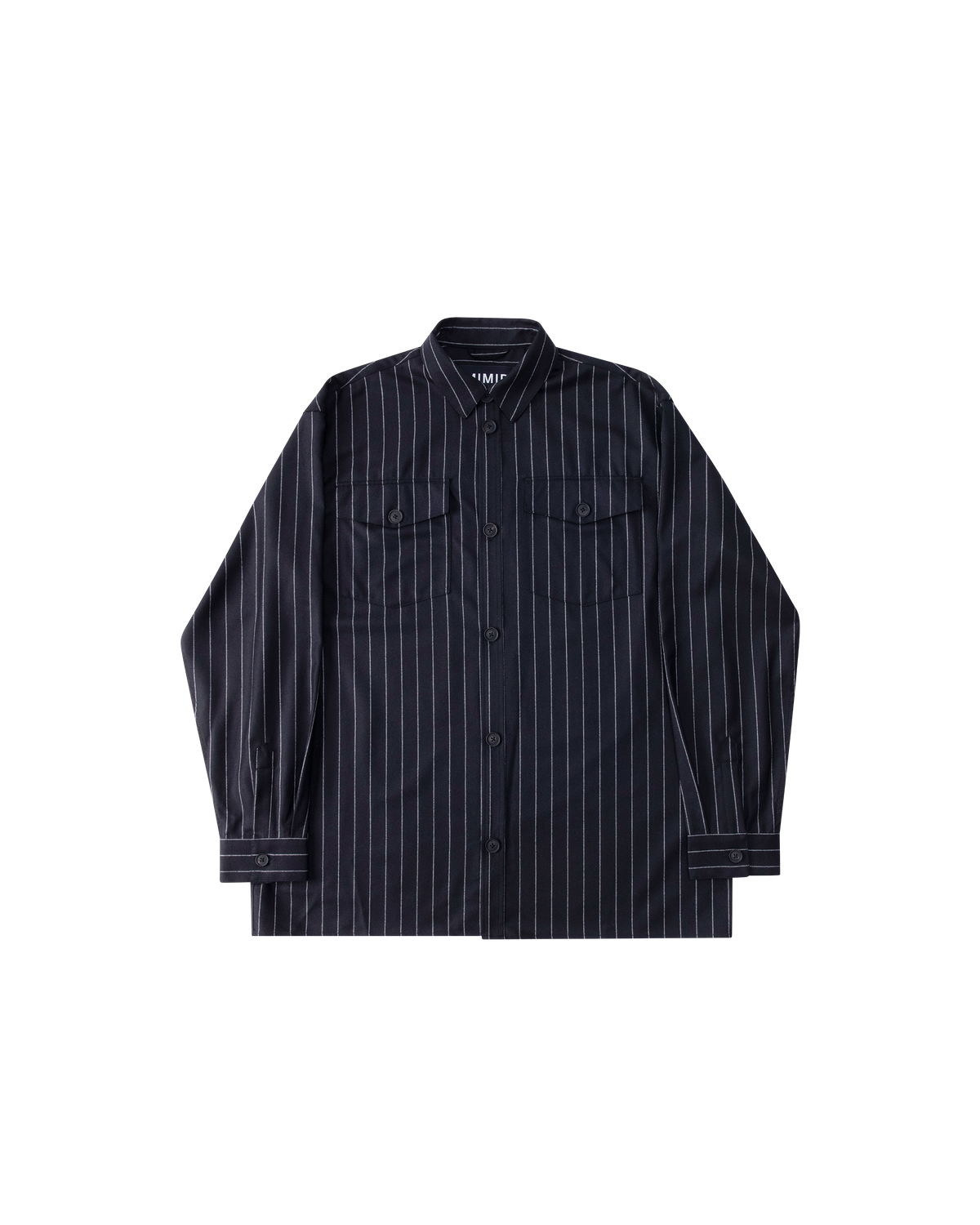 MIMIR REGLA PINSTRIPE SHIRT Black/Chalk Stripe