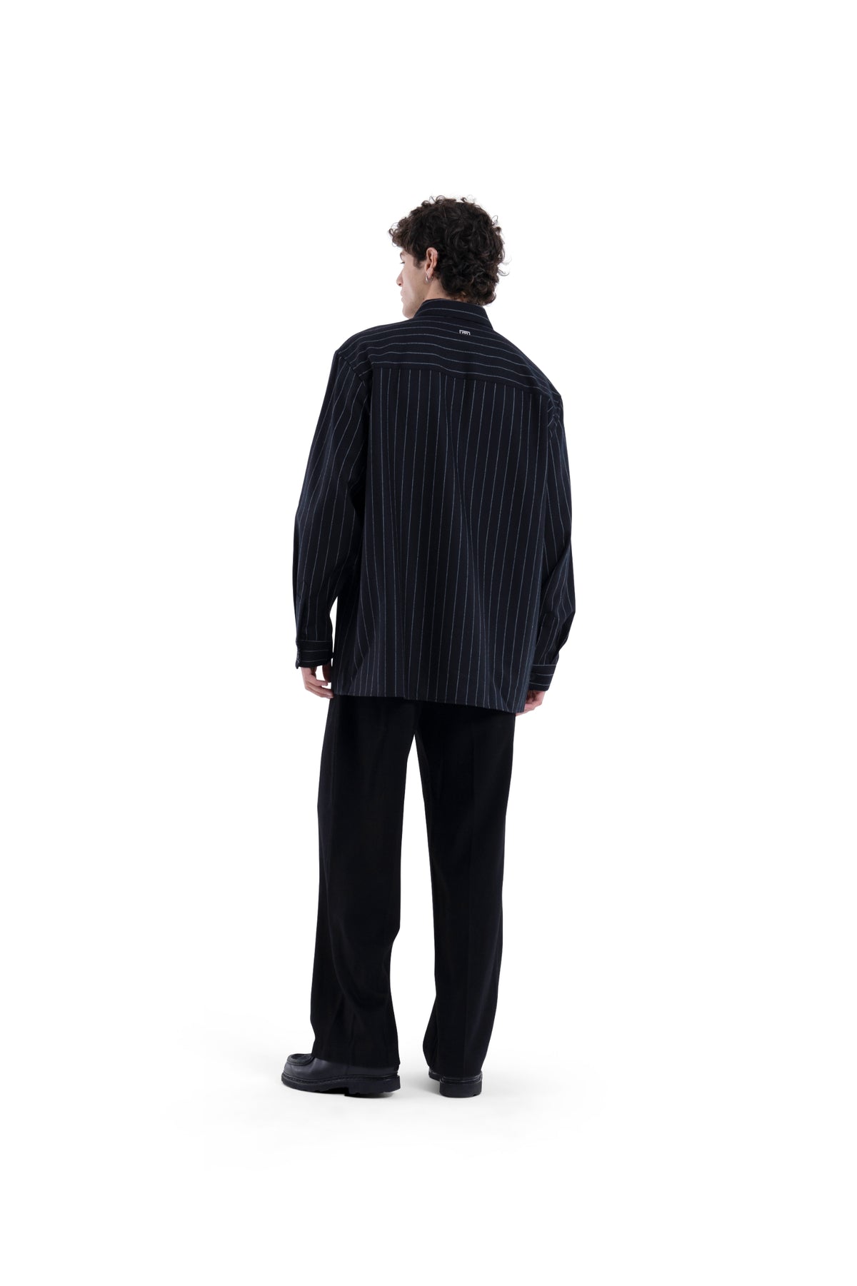 MIMIR REGLA PINSTRIPE SHIRT Black/Chalk Stripe