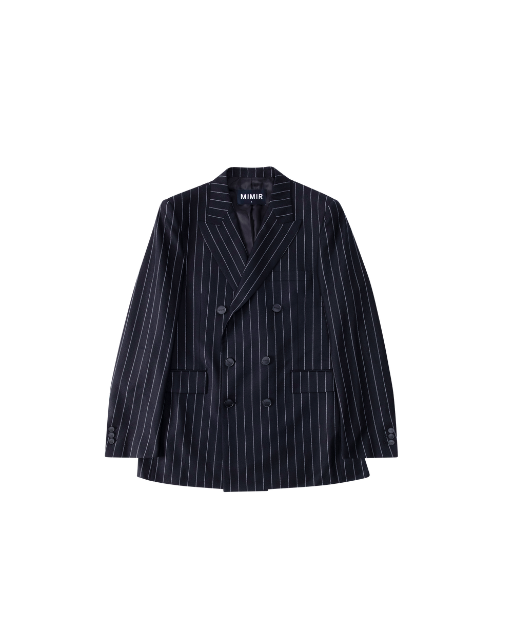 MIMIR SKADI PINSTRIPE BLAZER Black/Chalk Stripe