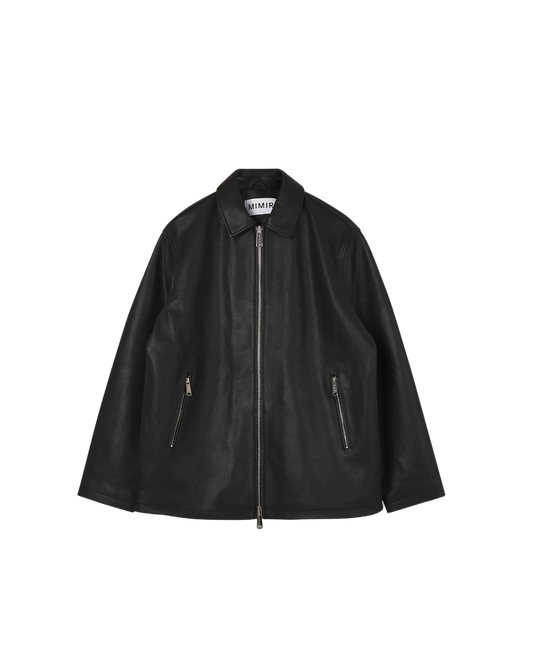 MIMIR SKJOLD Leather Jacket OUTERWEAR Black/Affenpinscher
