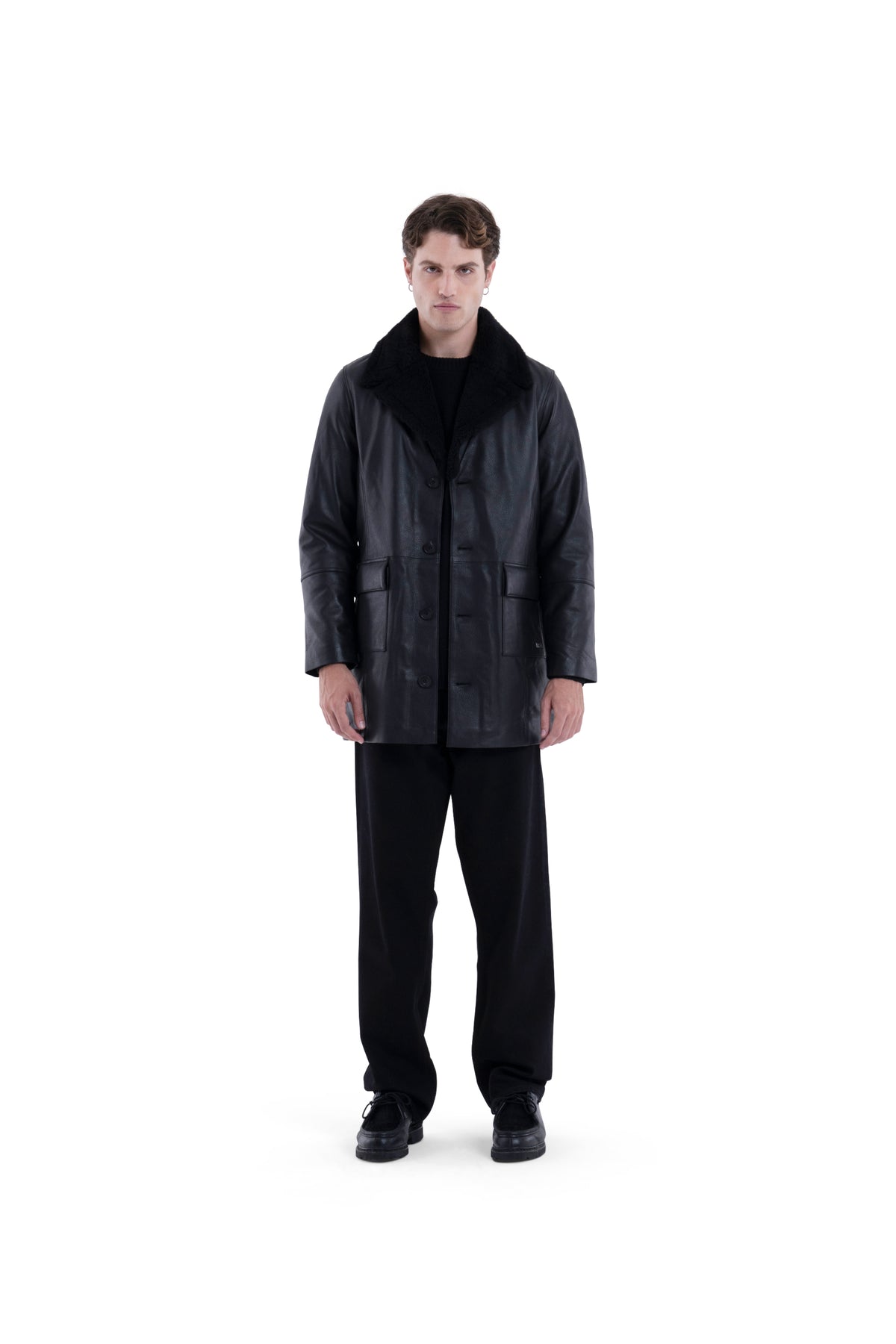 MIMIR VORN SHEARLING JACKET Black