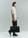 MIMIR ARC Leather Tote BAG Black/Affenpinscher