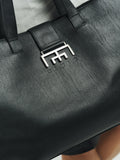 MIMIR ARC Leather Tote BAG Black/Affenpinscher