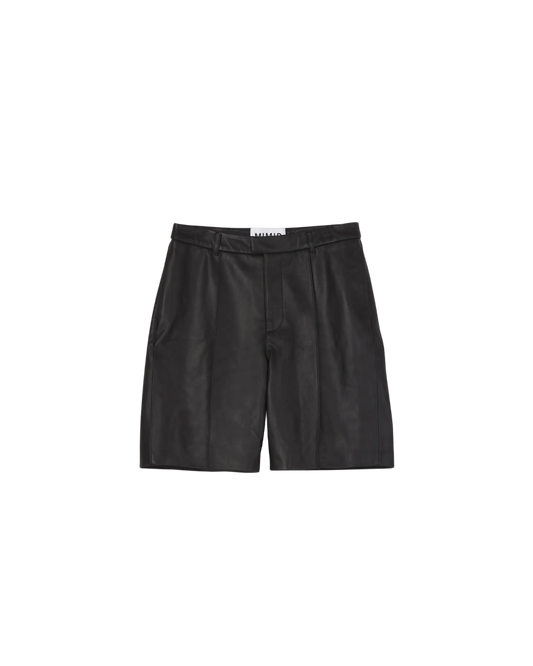 MIMIR ASKR Leather Shorts SHORTS Black/Affenpinscher