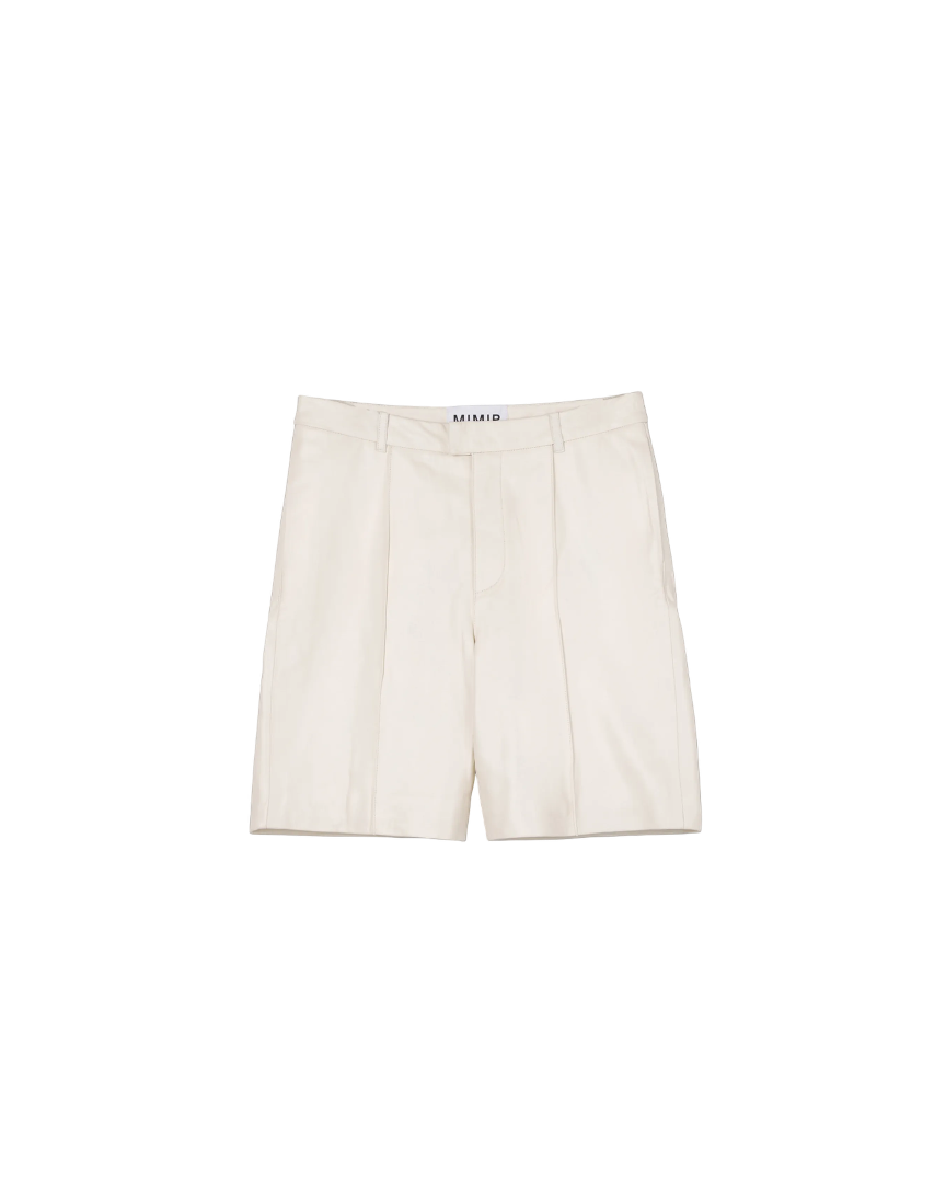 MIMIR ASKR Leather Shorts SHORTS Beige/Early Frost