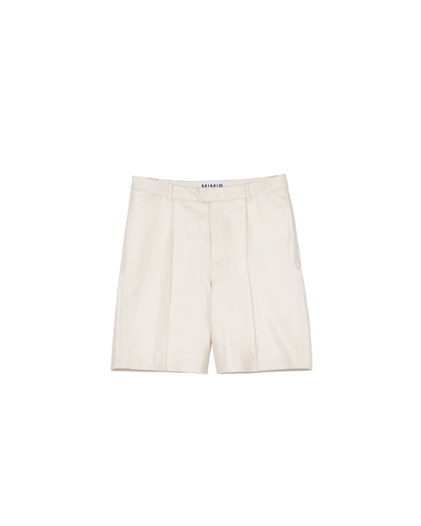 MIMIR ASKR Leather Shorts SHORTS Beige/Early Frost