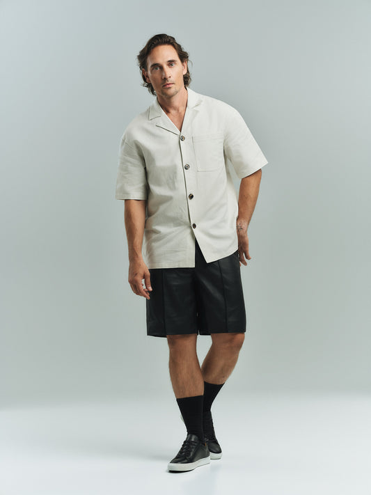 MIMIR ASKR Leather Shorts SHORTS Black/Affenpinscher