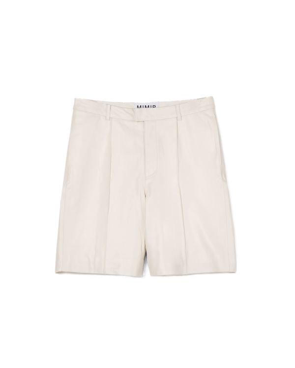 MIMIR ASKR Leather Shorts SHORTS Beige/Early Frost