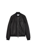 MIMIR HAVEN Leather Bomber OUTERWEAR Black/Affenpinscher