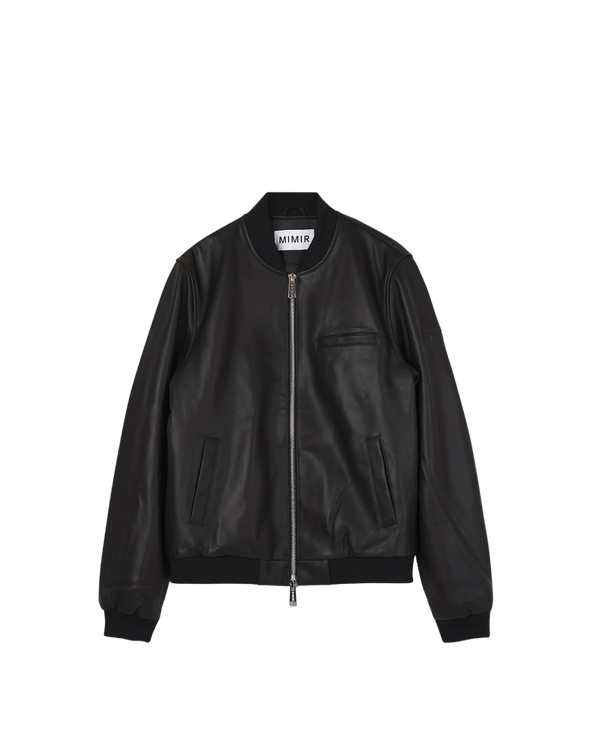 MIMIR HAVEN Leather Bomber OUTERWEAR Black/Affenpinscher