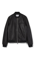 MIMIR HAVEN Leather Bomber OUTERWEAR Black/Affenpinscher