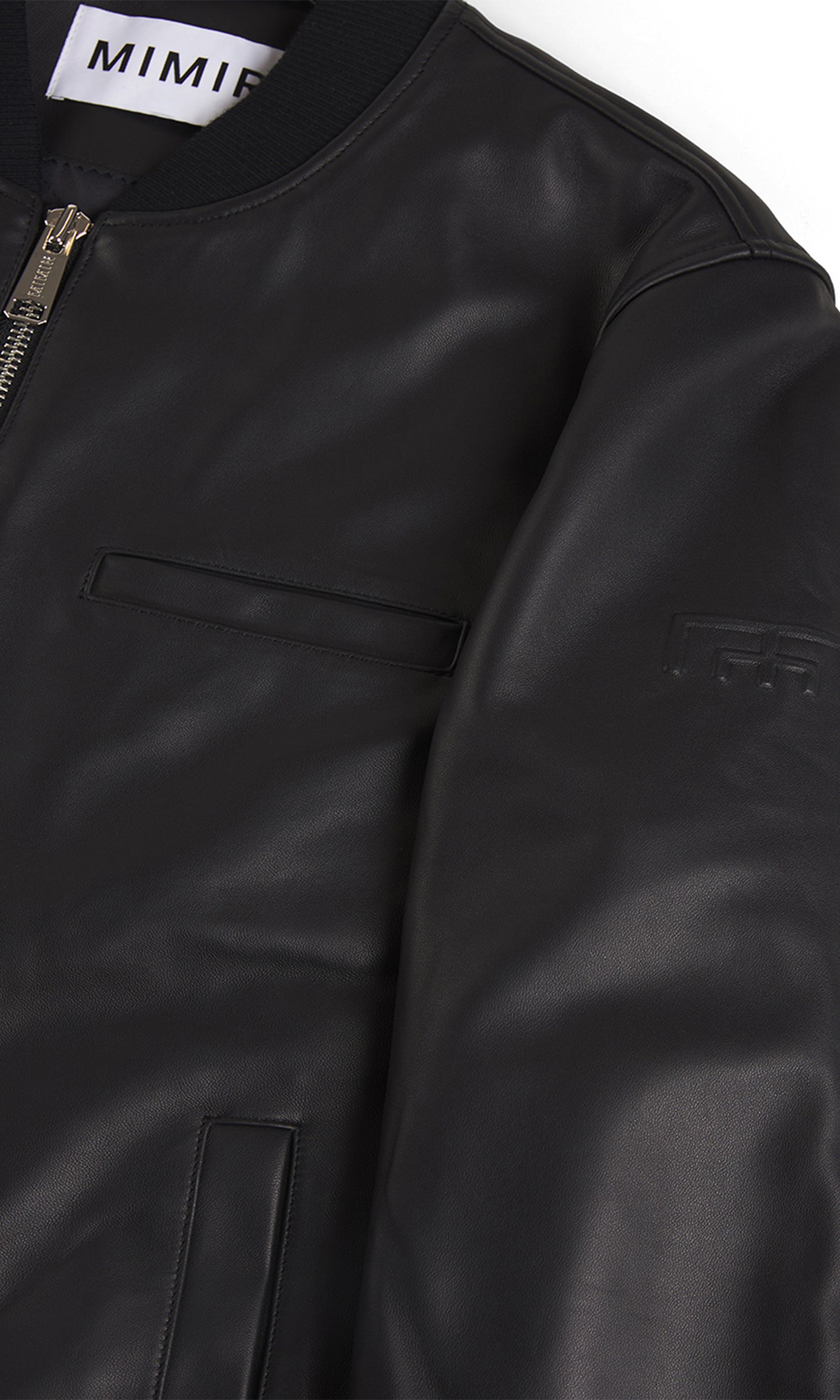 MIMIR HAVEN Leather Bomber OUTERWEAR Black/Affenpinscher