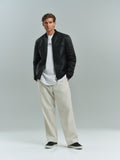 MIMIR HAVEN Leather Bomber OUTERWEAR Black/Affenpinscher