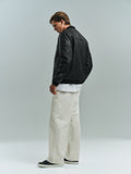 MIMIR HAVEN Leather Bomber OUTERWEAR Black/Affenpinscher