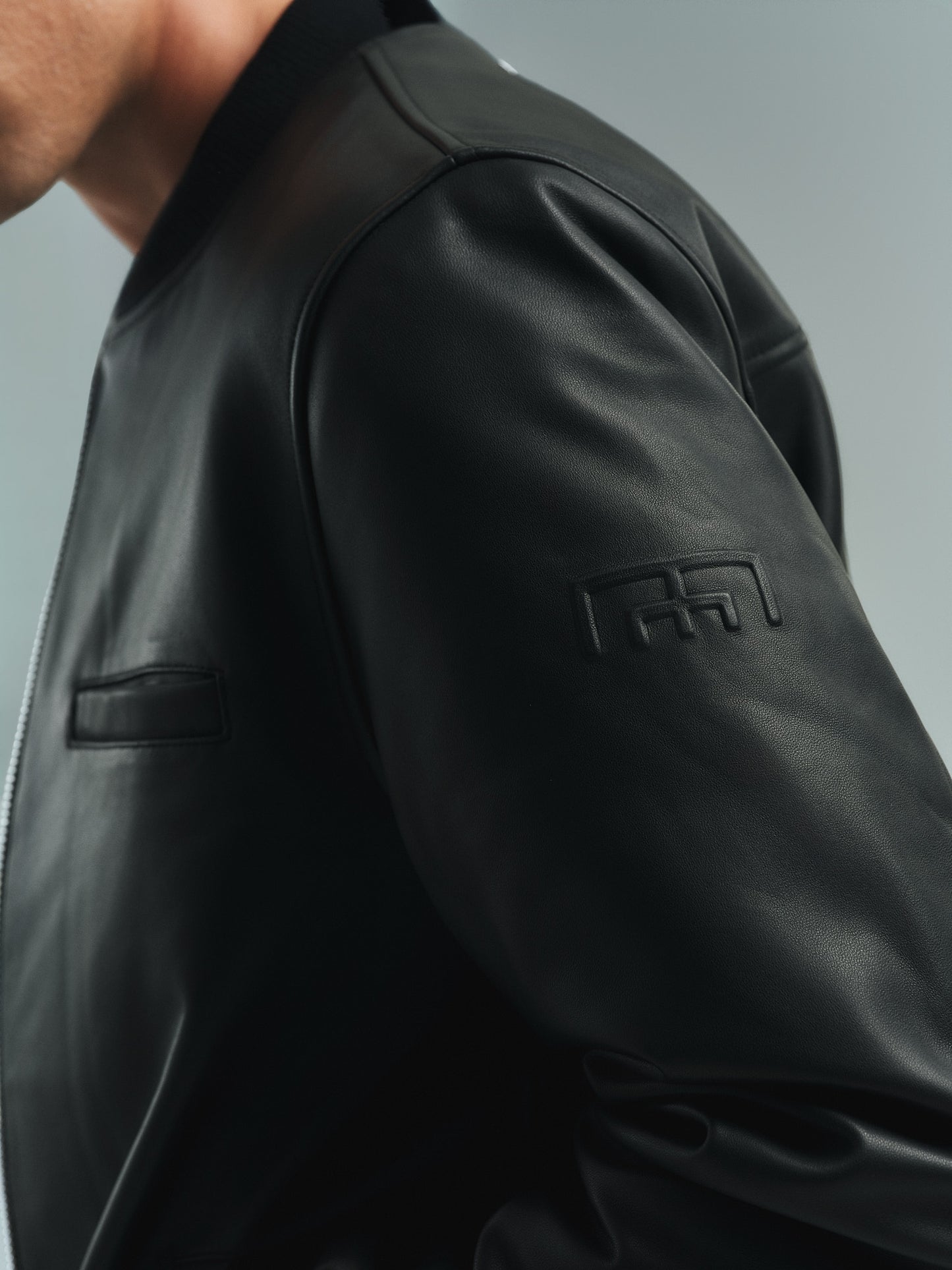 MIMIR HAVEN Leather Bomber OUTERWEAR Black/Affenpinscher
