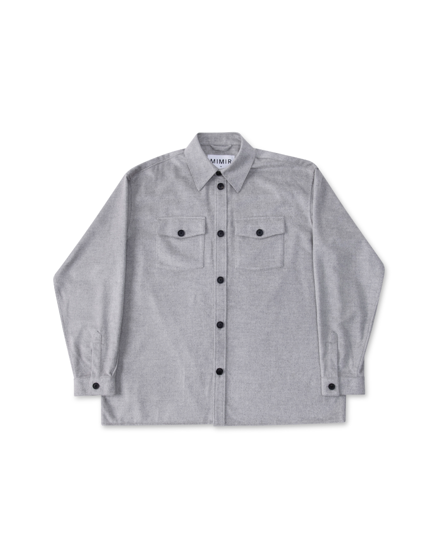 MIMIR MEMORY WOOL SILK SHIRT  Grey