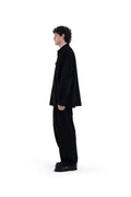 MIMIR MEMORY WOOL SILK SHIRT  Black