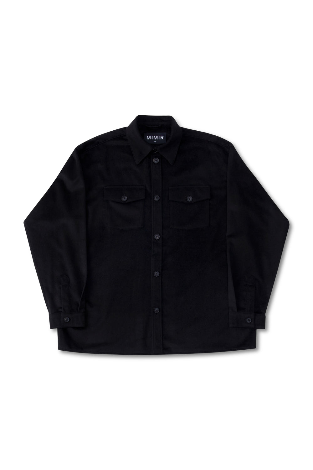 MIMIR MEMORY WOOL SILK SHIRT  Black
