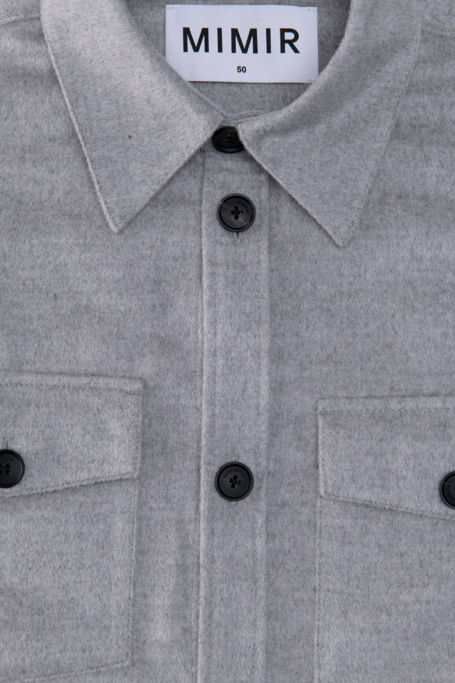 MIMIR MEMORY WOOL SILK SHIRT  Grey