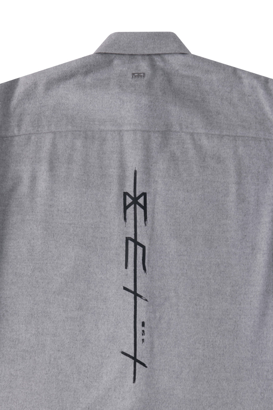 MIMIR MEMORY WOOL SILK SHIRT  Grey