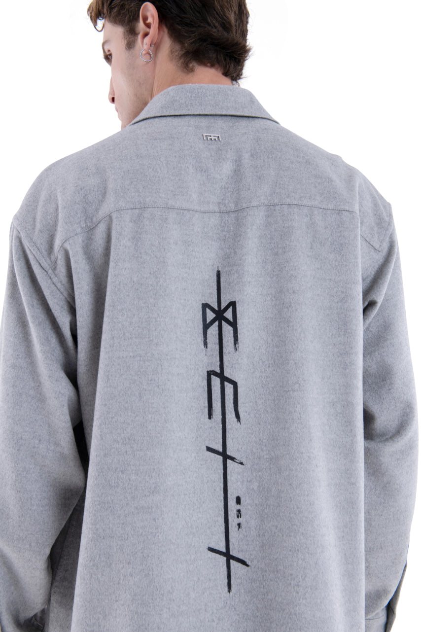 MIMIR MEMORY WOOL SILK SHIRT  Grey