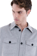 MIMIR MEMORY WOOL SILK SHIRT  Grey