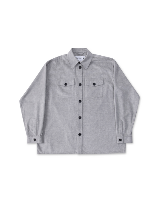 MIMIR MEMORY WOOL SILK SHIRT  Grey