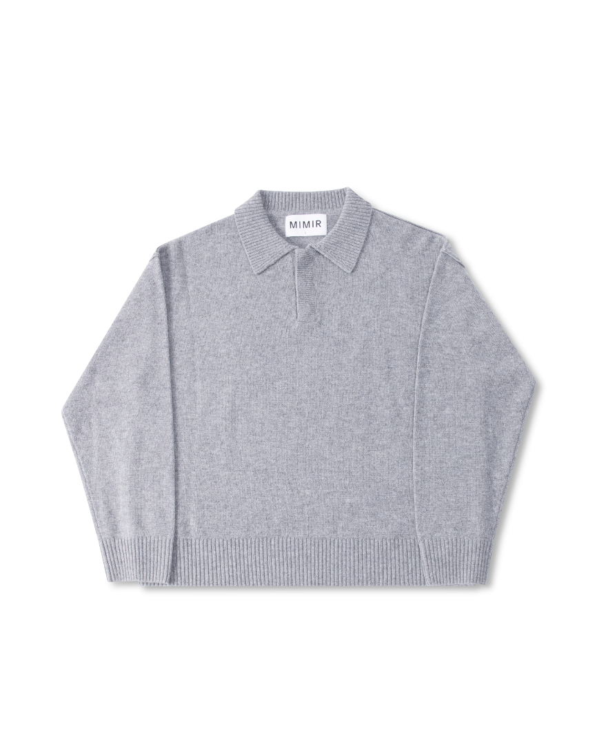 MIMIR MUNINN KNIT POLO  Grey