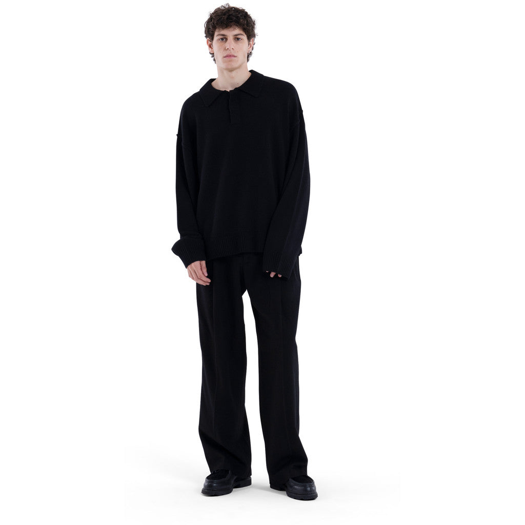 MIMIR MUNINN KNIT POLO  Black