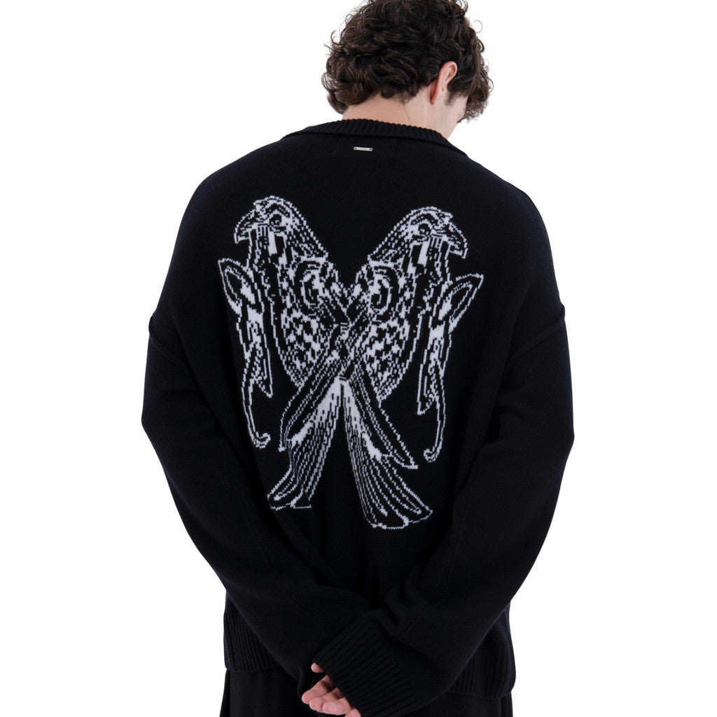 MIMIR MUNINN KNIT POLO  Black