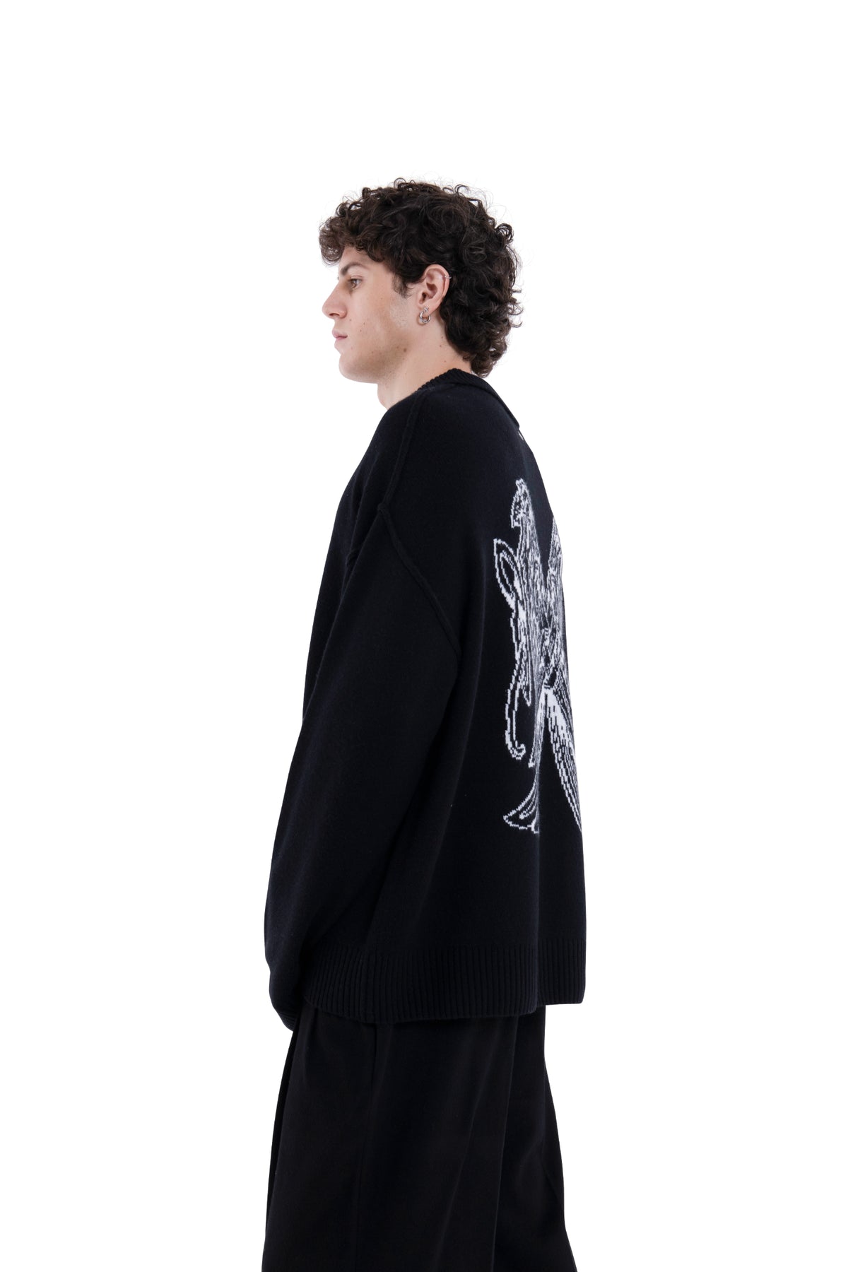 MIMIR MUNINN KNIT POLO  Black