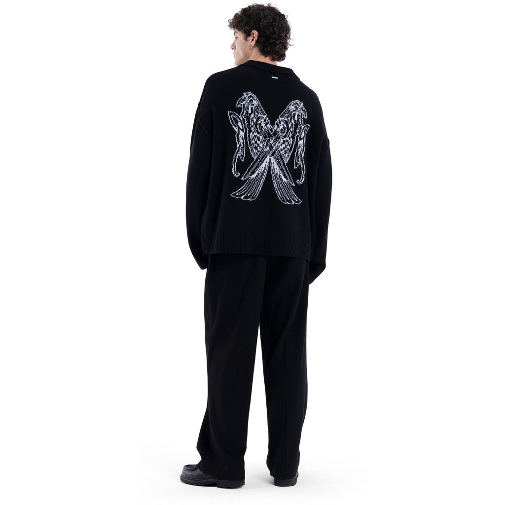 MIMIR MUNINN KNIT POLO  Black