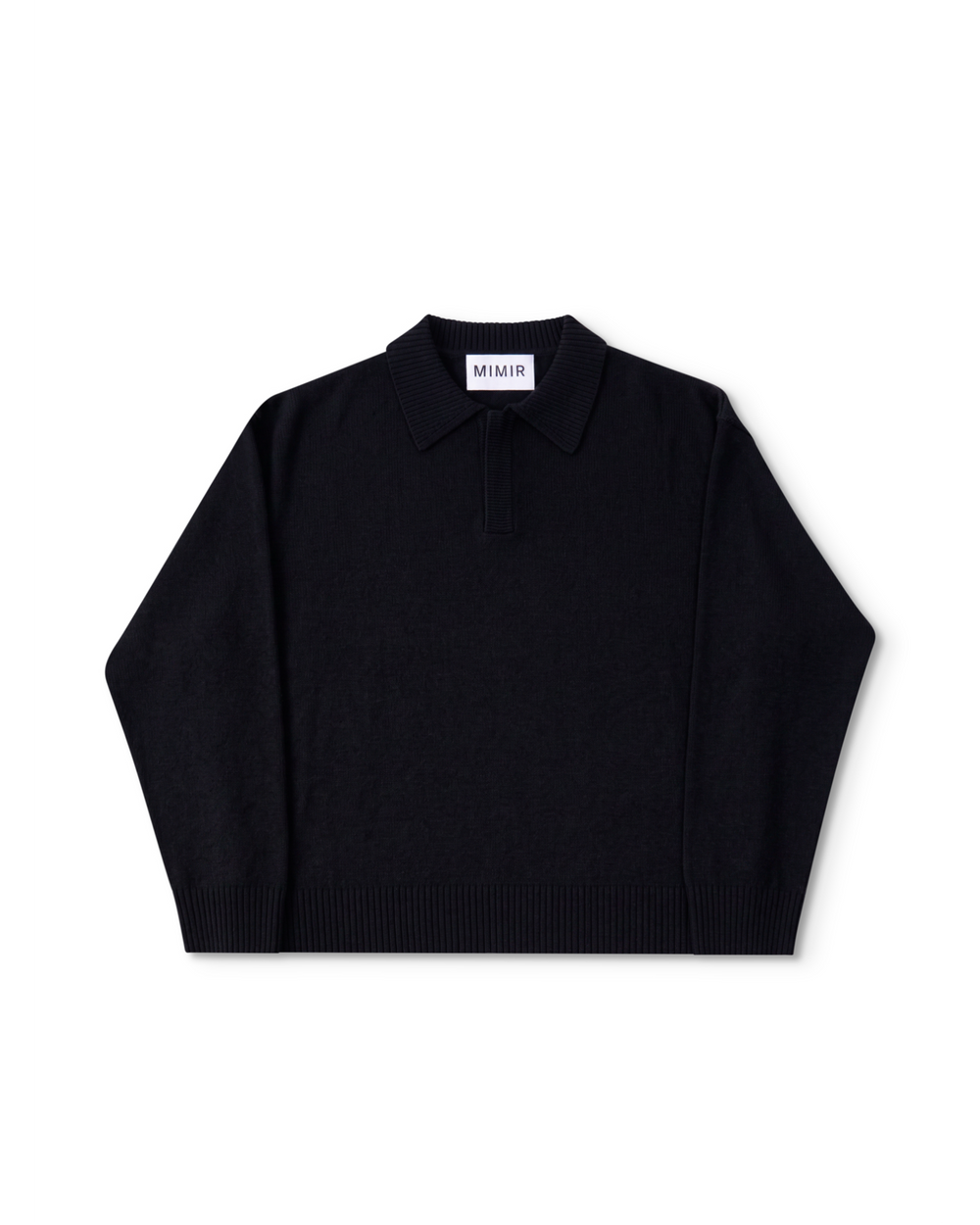 MIMIR MUNINN KNIT POLO  Black