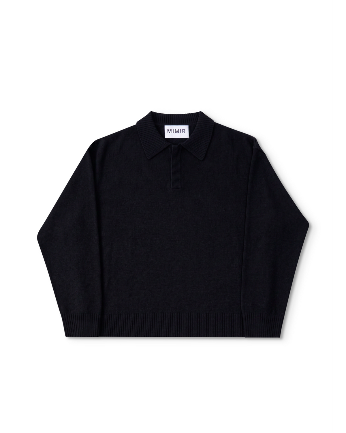MIMIR MUNINN KNIT POLO  Black