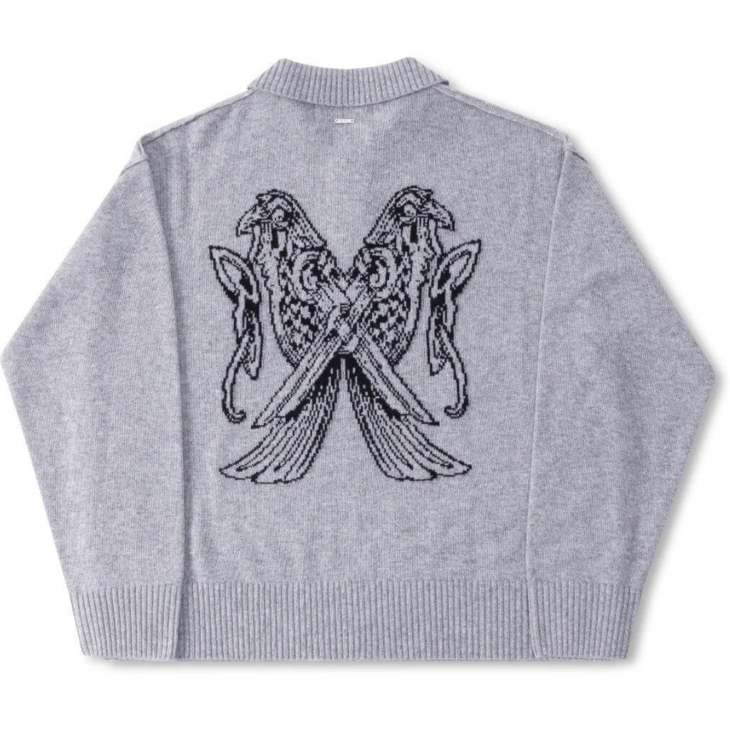MIMIR MUNINN KNIT POLO  Grey