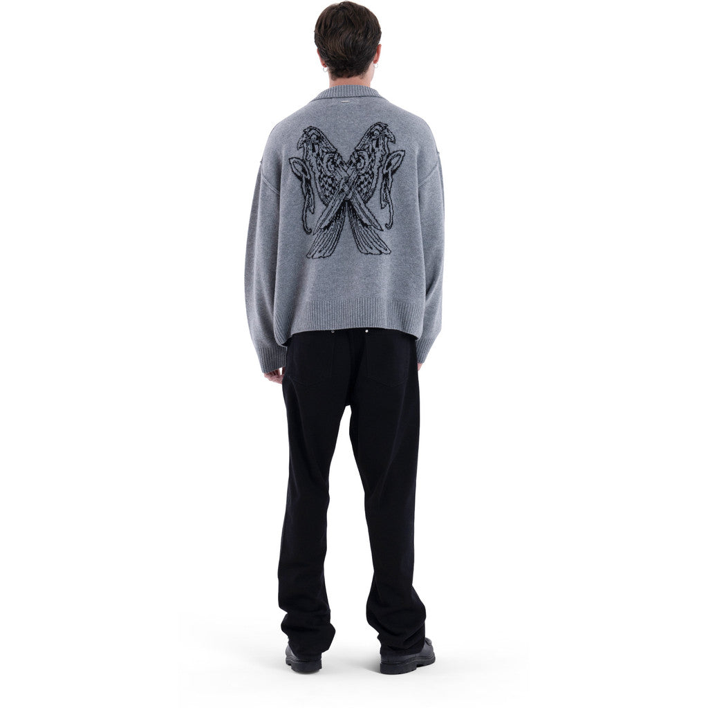 MIMIR MUNINN KNIT POLO  Grey