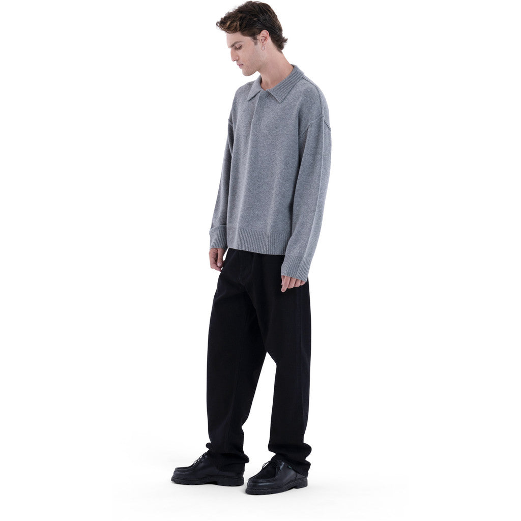MIMIR MUNINN KNIT POLO  Grey