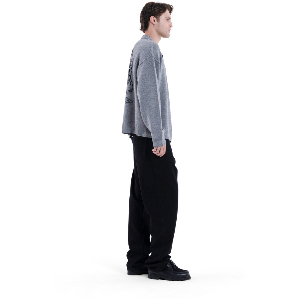 MIMIR MUNINN KNIT POLO  Grey