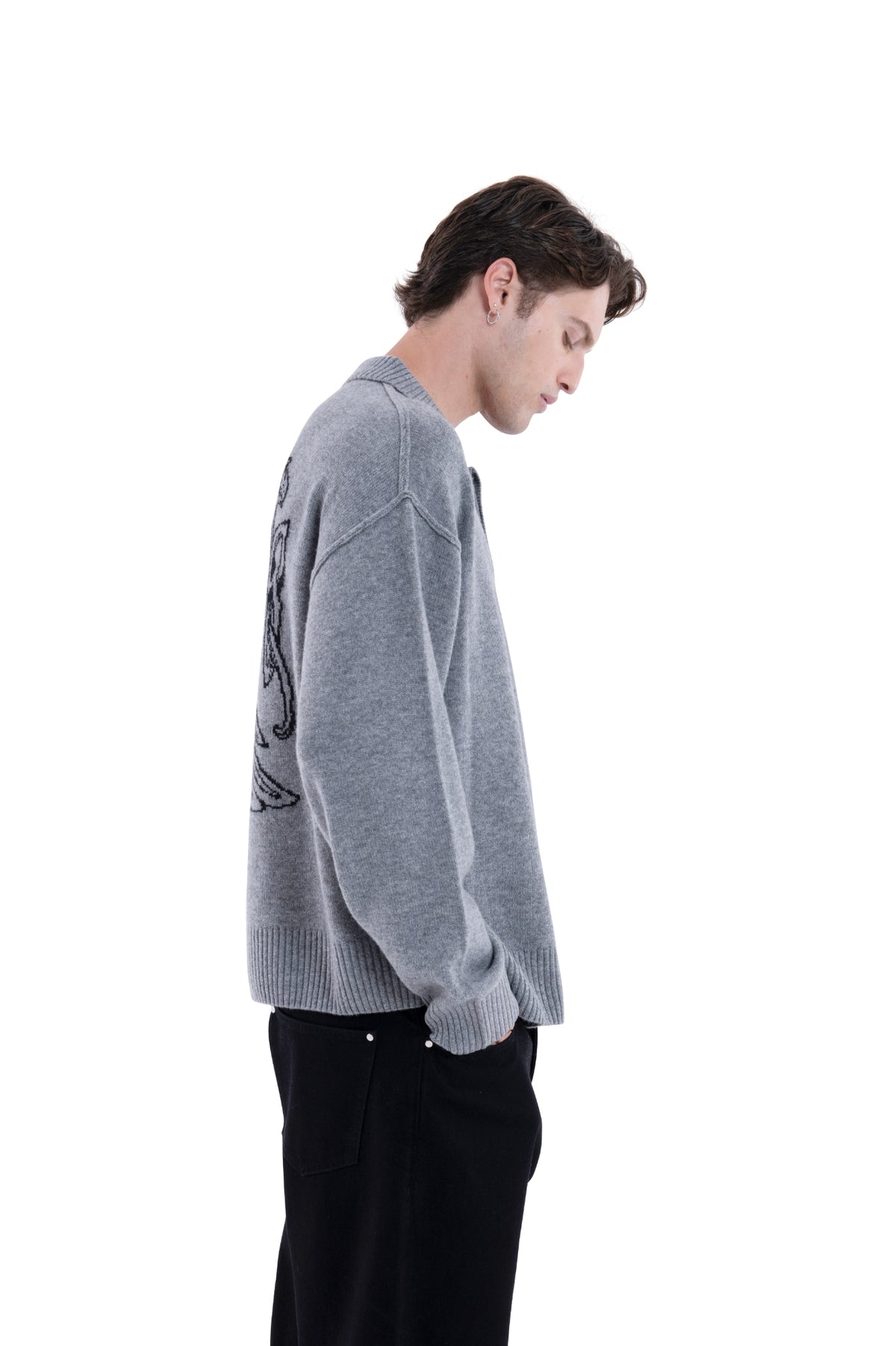 MIMIR MUNINN KNIT POLO  Grey